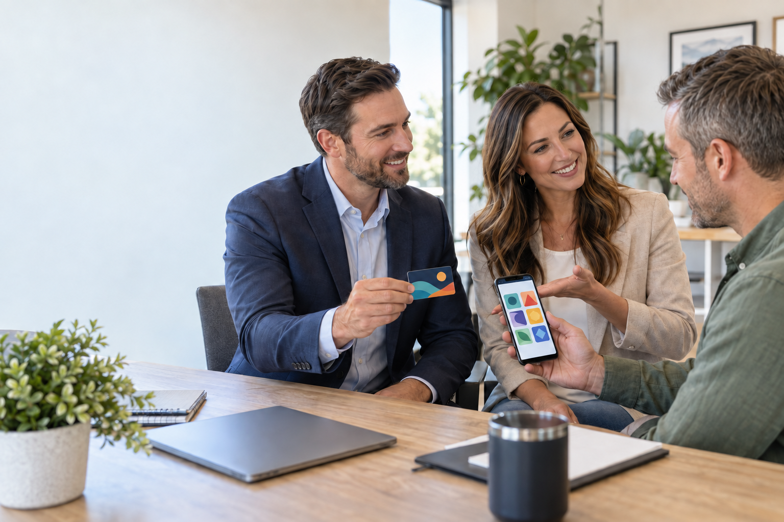 Three business professionals turn a trusted introduction into a branded gift and recipient-choice experience.